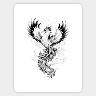 Phoenix Fantasy Wild Animal Illustration Art Tattoo Sticker